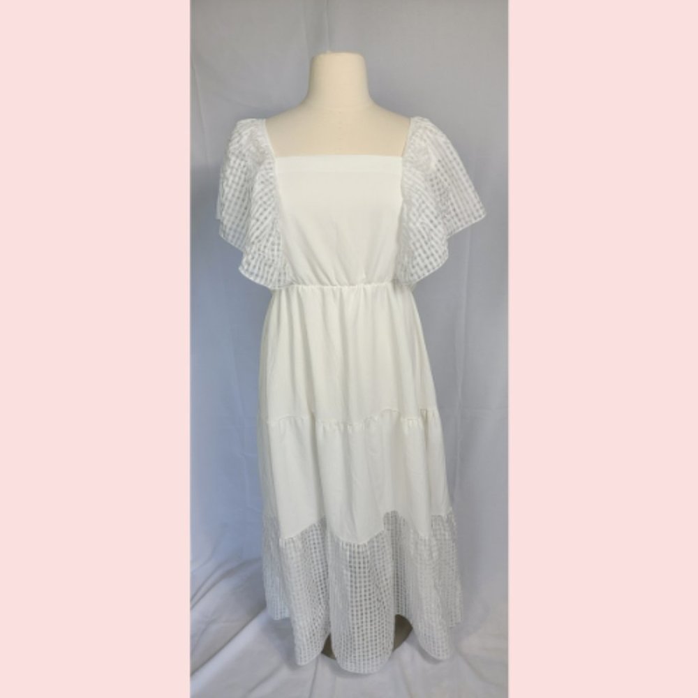 Square Neck Butterfly Dress